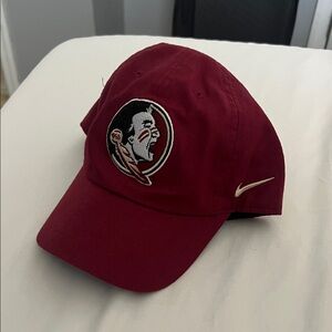 Nike Burgundy Hat with Embroidered Emblem